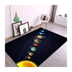 Home Decor 3D sistema solare camera dei bambini tappeto Space Planet tappeto per ragazzo camera da letto tappetino antiscivolo tappeto per Area bagno grande