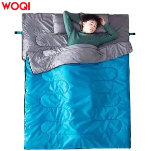 Woqi ถุงนอนพกพาแบบอบอุ่นสำหรับผู้ใหญ่,ถุงนอนสบายและเบามากกันน้ำสำหรับเต็นท์ตั้งแคมป์กลางแจ้ง