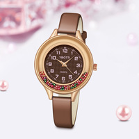 Montre à quartz simple et décontractée pour femmes, nouvelle montre à bille, petite montre en cuir noir, montre habillée pour femmes, montre-bracelet Relogio Feminino