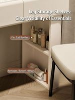 Coiffeuse moderne et élégante avec commode à 6 tiroirs, grande table de rangement pour chambre à coucher avec glissières silencieuses et plateau à motif marbre