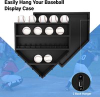 Support mural moderne en bois personnalisé pour la présentation de médailles de baseball, de pièces commémoratives et de badges