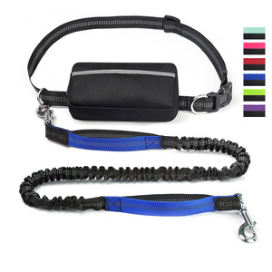 Kingtale Adjustable Waist <strong>Belt</strong> Reflective Durable Bungee Hands Free <strong>Dog</strong> Leash with Zipper Pouch for <strong>Dogs</strong> Running <strong>Walking</strong> Hiking - Product Image 1
