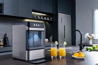 Machine à glaçons automatique Ouruoxi avec capteur de niveau de glace et auto-nettoyante, production de 15 kg par jour pour la maison, les bars, les restaurants et les commerces