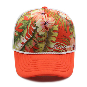 Casquette Trucker 5 Panneaux LFCAP B01550 en Maille avec Mousse Premium et Motif Floral, Unisexe, pour Enfants, 100% Polyester, Quatre Saisons, Vente en Gros - Product Image 3