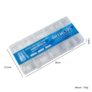 Fournitures pour <span class=keywords><strong>ongles</strong></span> : <span class=keywords><strong>Faux</strong></span> <span class=keywords><strong>ongles</strong></span> transparents 600 pièces, extensions d'<span class=keywords><strong>ongles</strong></span> artificiels, pointes en <span class=keywords><strong>gel</strong></span> souple Stiletto, Carré, Amande - Product Image 6