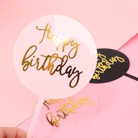 Neue Acryl Cupcake Topper Geburtstags torte Dekoration Geschenk Party liefert Runde Sechseck alles Gute zum Geburtstag Kuchen Topper