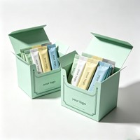 Boîte d'emballage personnalisée pour sachets de poudre avec logo, boîte de présentation de haute qualité pour café et thé, emballage de café en papier avec encre de soja