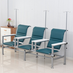 Sillas de espera para hospitales Oulang Furniture, silla de infusión metálica de doble asiento para uso en clínicas y hospitales - Product Image 3