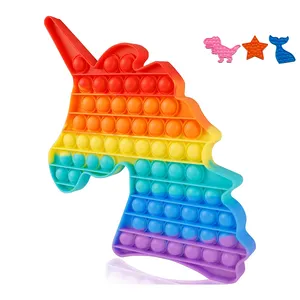 Interesting Products 2022 Custom Silicone Adults Anxiety Stress Reliever Kids Unicorn Pop Push It Bubble Sensory Fidget Toy