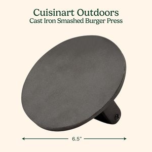 Prensa para Hamburguesas de Hierro Fundido Cuisinart de 6.5 Pulgadas, Resistente, Fácil de Limpiar, Herramienta para Asar Carne con Borde Plano, Hamburguesas Crujientes, Barbacoa, Fiestas al Aire Libre - Product Image 2