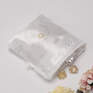 Custom Logo <b>Large</b> Size Silk Cosmetics Jewelry Pouches Satin Christmas Gift Bags - Product Image 5