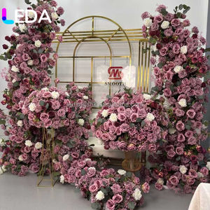 LEDA Dusty Pink Rose <b>Artificial</b> <b>Flower</b> <b>Flower</b> Arch Floral <b>Arrangement</b> Wedding Stage Decoration For Wedding Events Decor - Product Image 1