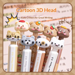 <span class=keywords><strong>Stylo</strong></span> neutre à action par clic de style dessin animé mignon, 0,5 mm, pour étudiants, écriture fluide, <span class=keywords><strong>thermosensible</strong></span>, effaçable, en plastique, <span class=keywords><strong>stylo</strong></span> cadeau - Product Image 4