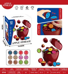 Juguete clasificador de formas de plástico con forma de manzana y piezas coloridas para niños pequeños de 2 a 4 años - Product Image 4