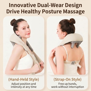 Cuscino Massaggiante Riscaldato con Vibrazione e Compressione, Cuscino Portatile per Massaggio Collo, Spalle e <span class=keywords><strong>Schiena</strong></span> per Relax Quotidiano - Product Image 5