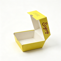 Boîtes d'emballage en papier pour hot-dogs, sushis, frites, ailes de poulet et burgers, série de boîtes jetables à emporter, gaufrage