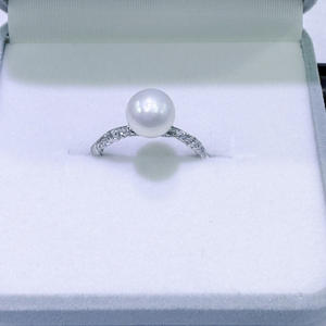 S925 Pure Silver High-End 7-8mm Flawless Aurora <b>Pearl</b> <b>Ring</b> for Women Luxury Light Jewelry-Wholesale - Product Image 4