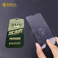 Protection d'écran en verre trempé anti-statique à grand arc en aluminium de 0,4 mm pour iPhone 18 17 16 15 14 13 12 11 Pro Max