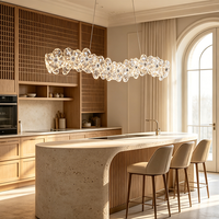 Lustre en cristal moderne de luxe, nouveau design pour villas, tables à manger, luminaires de bar, lampe en cristal