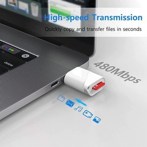 พวงกุญแจแบบพกพา MINI OTG eletrand USB C 480Mbps อะแดปเตอร์หน่วยความจำที่อ่านการ์ด T-F OTG - Product Image 4