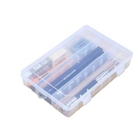 Étui à crayons transparent, boîte de rangement pour outils d'art, insert en plastique, boîte à papeterie multifonctionnelle simple pour les écoles et les bureaux