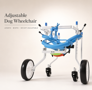 Silla de Ruedas Ajustable de Aluminio para Perros, Carrito de Movilidad de Cuatro Ruedas para Perros - Product Image 5