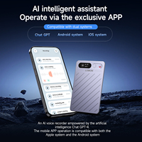 LOBKIN Akıllı Yapay Zeka Taşınabilir Sesli WAV Alüminyum Alaşımlı Hafif GPT Sohbet Transkripsiyonu Akıllı Dil Çevirisi 32GB/64GB