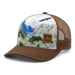 Gorra Trucker con Estampado de Paisaje en Pintura al Óleo, 5 Paneles, Logotipo Personalizado para Hombre y Mujer, Malla Transpirable en la Parte Trasera, MOQ Bajo, Envío Rápido, Clásica - Product Image 5