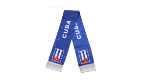Bufanda con bandera de <span class=keywords><strong>CUBA</strong></span>, venta al por mayor, productos de animación de fútbol personalizados, bufanda para fanáticos con bandera nacional, bufandas con borlas, chal - Product Image 2