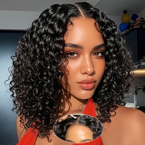 Peluca <span class=keywords><strong>de</strong></span> Encaje Larga y Ondulada Negra <span class=keywords><strong>de</strong></span> 14 Pulgadas con Ondas <span class=keywords><strong>de</strong></span> Agua Esponjosas, Decoración <span class=keywords><strong>de</strong></span> Línea <span class=keywords><strong>de</strong></span> Cabello Invisible en Forma <span class=keywords><strong>de</strong></span> T - Product Image 1