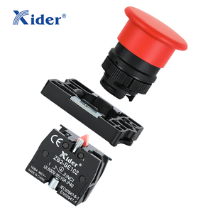 DB2/XB2 Serie de plástico Cabeza de hongo Resorte Retorno Marcado Interruptor de botón pulsador - Product Image 3