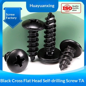 TA Oxidized Black Carbon Steel Metric Grade 4.8 Large Flat Head Self-Tapping <strong>Screws</strong> Furniture <strong>Wood</strong> <strong>Screws</strong> Wholesale M3.5/M4/M5 - Product Image 5