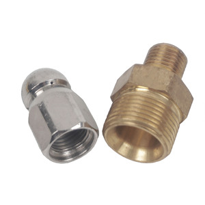 Buse de nettoyeur haute pression en laiton, longueur 54 mm, embout 16 mm pour le nettoyage des canalisations d'eaux usées - Product Image 2