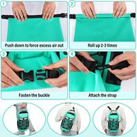 Sac étanche léger et tendance en PVC, avec fermeture à fermoir, pour randonnée, natation, camping – Capacités 10L/20L/25L/30L – Offre spéciale