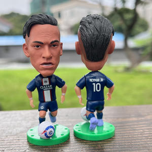 Figuras de acción de jugadores de fútbol calientes, figuras de estrellas de fútbol de plástico de PVC con cabeza <span class=keywords><strong>grande</strong></span>, modelo deportivo, muñecas personalizadas para fanáticos del fútbol - Product Image 1