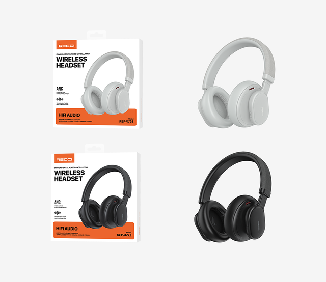 New Release ANC Noise Cancellation Wireless Headset New Stylish Hifi Audio ENC Noise Reduction Over Ear Headphone