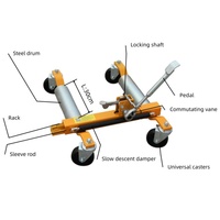 Chariot de voiture portable, appareil mobile pour voiture à pédales, capacité 1T/2204LBS, outil de manipulation de voiture simple