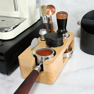 Distribuidor y Apisonador de Café Espresso Profesional de Madera de Nogal y Aleación de Aluminio, Base Niveladora de 51mm, 53mm, 58mm, Suministros para Barista - Product Image 1