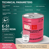 Résine époxy liquide FENGHUANG E-51 618 haute transparence, polymère isolant et anticorrosion, poids équivalent 180-200g/eq