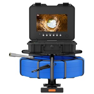 Caméra d'inspection de tuyau 10 "DVR 100M avec clavier Trolley Tige de traction <span class=keywords><strong>Endoscope</strong></span> de <span class=keywords><strong>canalisation</strong></span> d'égout 512HZ Compteur de compteur à nivellement automatique - Product Image 5