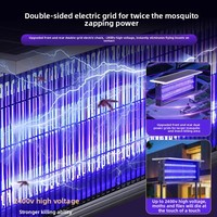 Lampe Solaire Anti-Moustiques et Insectes, Destructeur de Mouches LED Extérieur Étanche à Brancher, Induction, Indice IP66, pour Fermes et Jardins, Vente en Gros
