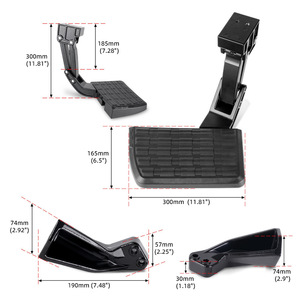 บันไดท้ายรถยนต์ รุ่น 753100-01A PT392-35100 สำหรับ Toyota Tacoma ปี 21-23 สีดำ ทำจากโลหะ - Product Image 2