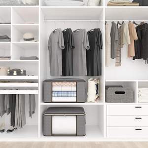 กล่องเก็บเสื้อผ้าพับได้สำหรับตู้เสื้อผ้าจัดระเบียบเสื้อผ้าขนาดใหญ่สำหรับ90L - Product Image 5