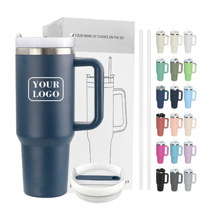 Borraccia Termica Personalizzabile da 40 Oz, Bicchiere Isolato a Doppia Parete in Acciaio Inossidabile, <span class=keywords><strong>Thermos</strong></span> Sottovuoto, <span class=keywords><strong>Tazza</strong></span> da Viaggio per Caffè con Manico - Product Image 1