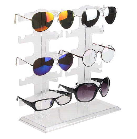 Держатель для очков прозрачный, 2 ряда, 10 пар