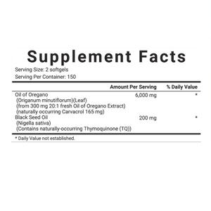 แคปซูลน้ำมันเมล็ดดำและออริกาโนแบบซอฟต์เจล สูตรน้ำตาลต่ำ สำหรับเสริมภูมิคุ้มกันผู้ใหญ่ รับผลิตแบบ OEM/ODM บรรจุภัณฑ์ตามสั่ง - Product Image 4