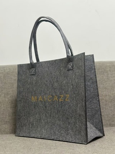 Bolsas de compras plegables ecológicas de fieltro con etiqueta privada - Product Image 3