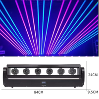 Éclairage de scène KTV atmosphère barre lumineuse disco lumière laser six yeux simple lampe laser rouge balayage secouer la tête lampe laser