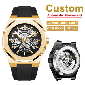 Orologio Automatico Cinese con Cassa in Acciaio Inossidabile, Lancette Luminose, Quadrante Scheletrato e Cinturino in Silicone - Orologio da Polso di Lusso OEM ODM - Product Image 1