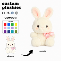 Peluche personnalisée en forme de lapin, jouet en peluche doux, poupée lapin aux longues oreilles brodées, rembourrage en coton PP, cadeau pour enfants, anti-stress, décoration de la maison